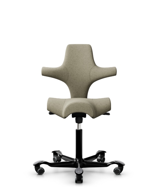 front view of grey hag capisco chair